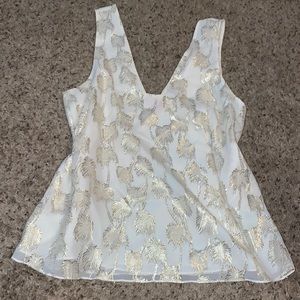 $138 🌸 Lilly Pulitzer gold palm accent blouse